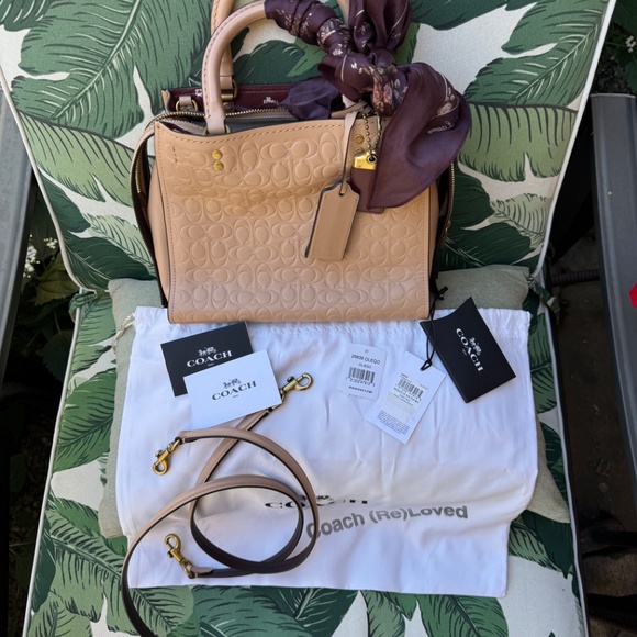 Coach Rogue Bag 25 In Signature Leather With Floral Bow Print Interior - Picture 1 of 15
